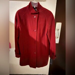 Jones New York Classic Red Pea Coat